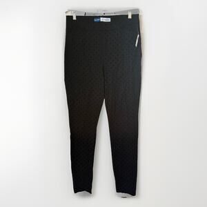 Old Navy High Rise Pixie Skinny Black Polka Secret Smooth Pockets Pants 12 Tall